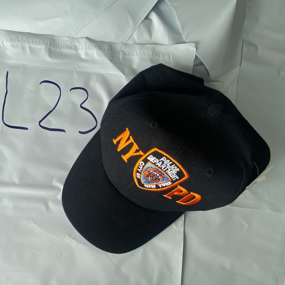 New York FDNY Fire Department Baseball Cap Black Orange Logo Adjustable Strap